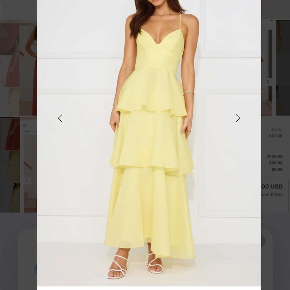 Hello Molly MYSTERIOUS BEAUTY MAXI DRESS YELLOW